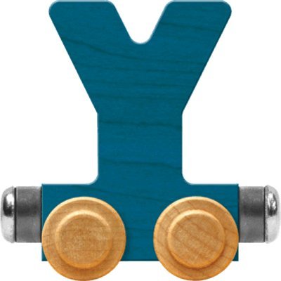 NameTrain Bright Letter Car Y - Made in USA (Blue)