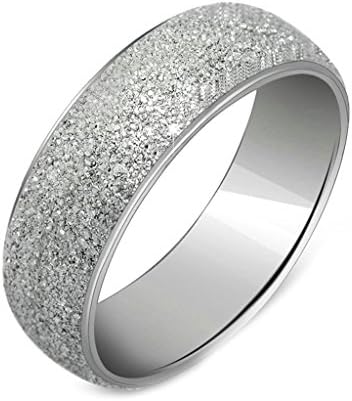 Mens Rings Stainless Steel Brush Wedding Band Ring Silver US 10