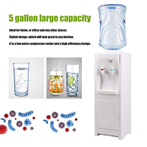 Top Loading Water Cooler Dispenser 5 Gallon, Hot & Cold Water Stand