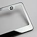 Set of 4 Fit Mercedes Benz Logo Laser Engraved Black Aluminum Metal Cap Stainless Steel Screw for Car License Plate Frame