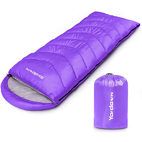 Yordawn Schlafsack Outdoor Camping für Erwachsene Kinder, Schlafsäcke Sommer Winter 3-4 Jahreszeiten, Deckenschlafsack Ultraleicht Sleeping Bag Kleine