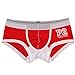 Voberry Mens Underwear Low Rise Sexy Trunk Boxer Brief (L, Red)
