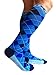 Compression Socks (1 pair) for Men & Women by INFINITY - BEST for Running, Nurses, Shin Splints, Flight Travel, & Maternity Pregnancy - Boost Athletic Stamina & Recovery (Blue Argyle, L/XL)