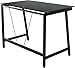 OneSpace Contemporary Glass-Top Desk for Small Spaces, Small Writing Desk, Black