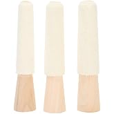 Chiffonade 3 Inch Ring Polishing Rods Wooden Buffing Tool with Cloth Tip for Ring Inner Hole Polishing for Jewelry