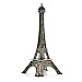 ESHATO Bronze Metal Eiffel Tower Statue, 7inch Decorative Figurine Replica Stand Holder for Cake Topper Table Decor Gift Party Home Decoration