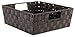 Whitmor Espresso Woven Strap Shelf Storage Tote Basket primary