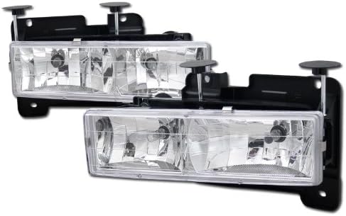 Trucks R Us - 88-98 CHEVY/GMC C10 FULLSIZE/PICKUP/SUV CRYSTAL HEADLIGHTS (CHROME)