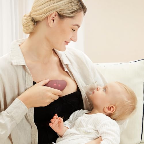 Momcozy Warming Lactation Massager 2-in-1, Soft Breast Massager for Breastfeeding, Heat + Vibration Adjustable for Clogged Ducts, Improve Milk Flow, Engorgement