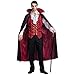 Spooktacular Creations Renaissance Medieval Scary Vampire Deluxe Halloween Costume for Men Role-Playing Sins Cosplay (X-Large) Red