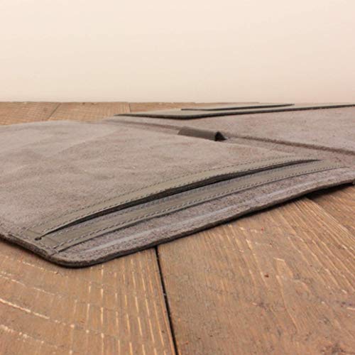 PEGAI Personalized Leather Portfolio/Legal Padfolio, Distressed Leather Legal Pad Folio - Marshall Rock Gray
