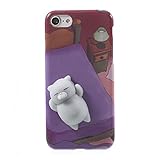 Dulcii Squishy Pinch Cat iPhone 6 Plus/ 6s Plus Cover, 3D Cute Soft Silicone Squishy Bear Phone Case for iPhone 6 Plus iPhone 6S Plus