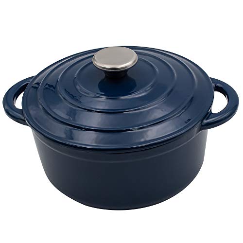 AIDEA Dutch Oven Enameled Cast Iron Round, Bread Baking Pot with Lid