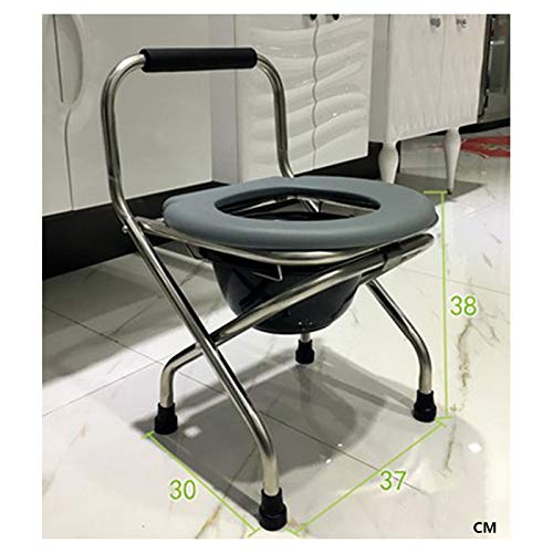 Commode Chair Old Man Foldable Toilet Bowl Pregnant Woman Stainless