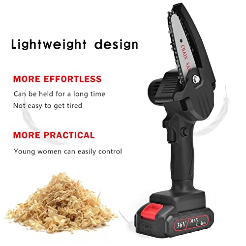 Mini Cordless Electric Chainsaw, 36V Portable Battery Chain Saw