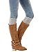 Womens Cable Knit Leg Warmers Long Knee High Knitted Crochet Boot Cuffs Button Socks