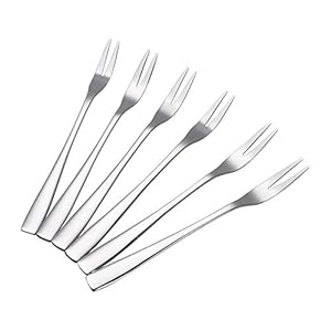 Asking 12-delige mini-fruitvork, roestvrijstalen saladevorken