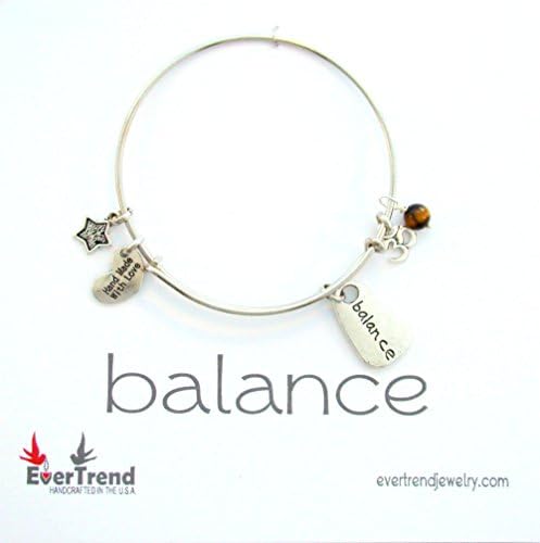 Life Balance Expandable Wire Bangle Bracelet