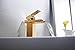 Bathlavish Bathroom Sink Faucet Gold Waterfall Single Handle Vanity Faucets Bath Basin Modern One Hole Lever Mixer Tap Commercial Deck Mount Waterline Lead-Free