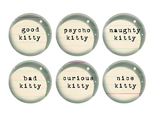 FRINGE STUDIO Good Kitty Glass Magnet Set, 6 Magnets in a Gift Box (304096)