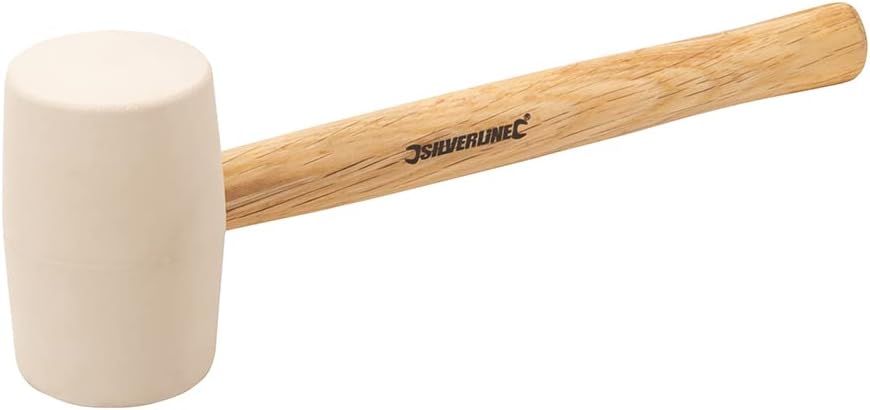 Silverline White Rubber Mallet 16 oz Hardwood Shaft Woodworking Sheet Metal