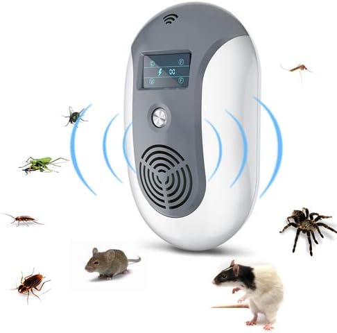 Hihoddy Ultrasonic Pest Repeller, Electronic Pest Repellant Plug in Pest Control Repellent for Mice, Bedbug, Roaches, Ants, Spiders, Mosquitoes - Non-toxic Eco-friendly.(UK Plug)