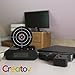 CREATOV DESIGN Target Alarm Clock with Gun - Infrared Target and Realistic Loud Sound Effects Fun Pistol Game Clocks for Heavy Sleepers Kids Boys & Girls Infrared 0.8 MW Black