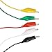 Sumnacon 10 Pcs Insulated Alligator Clip Test Leads Set - 5 Colors 3A Double-Ended Alligator Clip Test Leads Wire with Insulators Clips for Electronic, Component, Automobile Testing Connecting