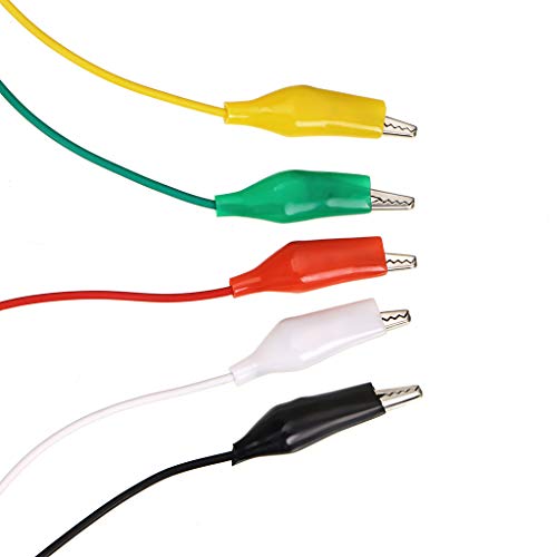Sumnacon 10 Pcs Insulated Alligator Clip Test Leads Set - 5 Colors 3A Double-Ended Alligator Clip Test Leads Wire with Insulators Clips for Electronic, Component, Automobile Testing Connecting - Thumbnail 4