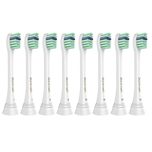 Sonimart Compact Replacement Toothbrush Heads for Philips Sonicare ProResults HX6023, 8 pack, fits Essence+, Plaque Control, Gum Health, DiamondClean, FlexCare, HealthyWhite and EasyClean