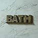 CVHOMEDECO. Rustic Vintage Wooden Words Sign Free Standing Bath, Bathroom/Home Wall/Door Decoration Art (Natural 1)