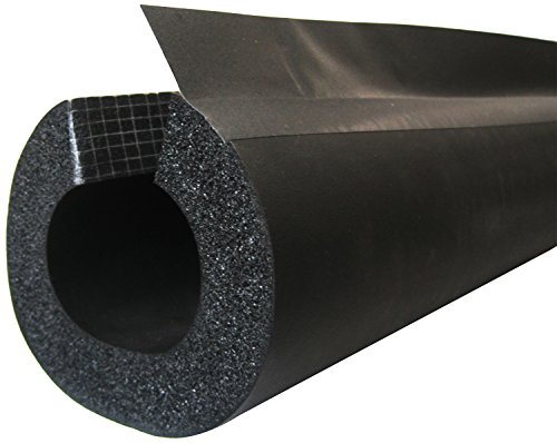 K-Flex 6RXLO100218 NBR/PVC Insul-Lock DS Tube with PVC Overlap Tape, 2-1/8" Nominal Insulation ID, 6' Length, 1" Wall Thickness, Black (Pack of 7)