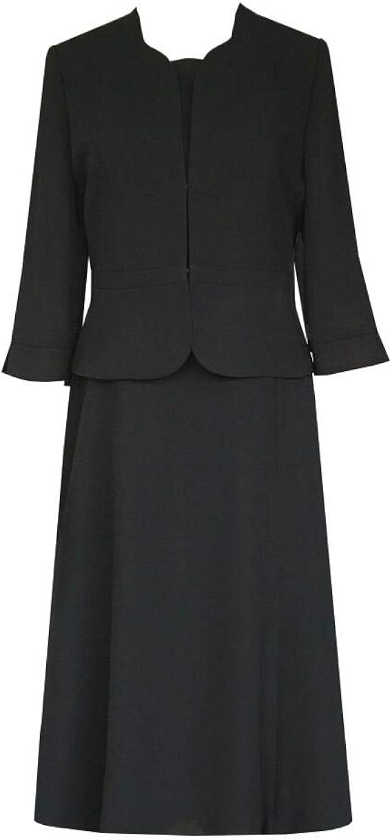 Amazon Co Jp アンジェリカ 夏用 ブラックフォーマル レディース ワンピース ミセス 喪服 ワンピース 礼服 N 服 ファッション小物