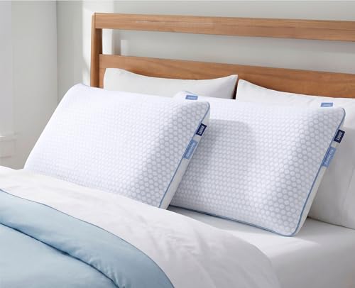 Luuna Almohada Comfort Flip, 2 en 1, con un Lado Firme y Otro Suave, Almohada Memory Foam 100%, Funda Fresca Que Regula Temperatura Cooling Stamp, Marca Mexicana, Tamaño Estándar