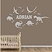 Cool Custom-made Personalized Dinosaur Footprint Name Wall Sticker Boy bedroom Nursery Wall Art Decals Stickers-You select name&color