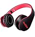 BestGot Headphones with Microphone Volume Control for Cellphones Smartphones iphone Laptop Computer Mp3/4 With Transport Waterproof Bag for kids/girls (Black/Red)