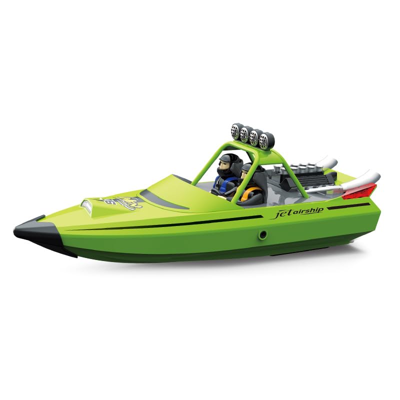 Photo 1 of NBJIALIN RC Boat - Remote Control Boats for Adult,2.4GHz RC High Speed Boats for Pool Lakes River,Mini Racing Boat with LED Lights for Summer Water Toy (Green)