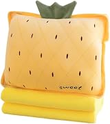 Rikyo 15" Stuffed Pineapple Travel Pillow Blanket Kids Gift Warming Hands view 1