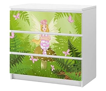 Set Mobelaufkleber Fur Ikea Kommode Malm 3 Facher Schubladen Kinderzimmer Cartoon Elfe Fee Wald Grun Kat2 Schmetterlinge Rosa Marchen Ml3 Aufkleber Mobelfolie Sticker Ohne Mobel Folie 25c2572 Amazon De Kuche Haushalt