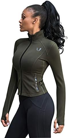 FIRM ABS Women's Slim Fit Athletic Full Zip Workout Jacket
