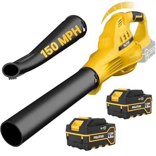 Leaf Blower Cordless with 2X 4.0Ah Batteries and Charger, 150MPH Lightweight Cordless