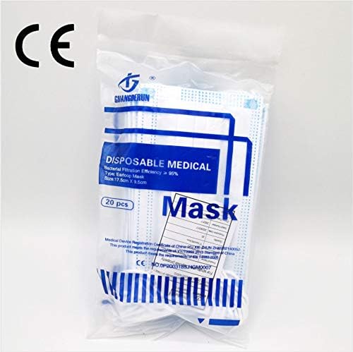 XOOYYY 3 Layers Disposable Face Filter Bacteria Medical Soft Anti Dust-Proof Reusable For Adult Elderly 17.5*9.5Cm-30 Pcs