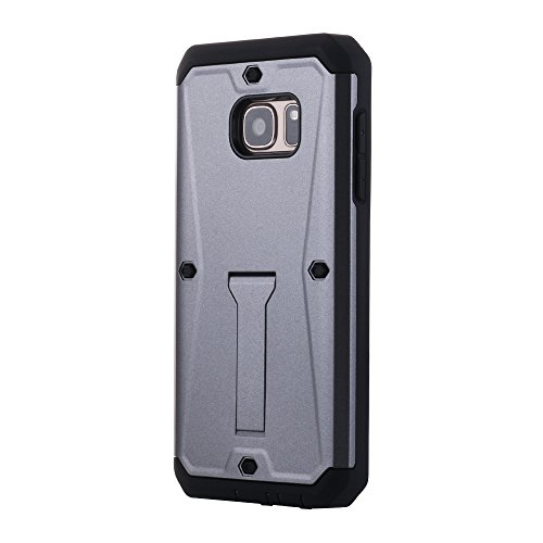 Galaxy S7 Case, Pandawell™ [Built-in Screen Protector ] [Kickstand Feature] Hybrid Dual Layer Armor Defender Full Body Protective Case Cover for Samsung Galaxy S7 - Grey - Thumbnail 3