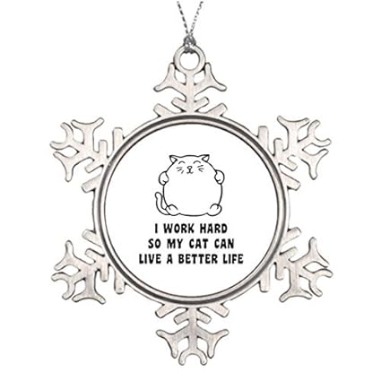 Amazoncom Dozili Best Friend Snowflake Ornaments Cat