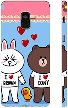 PICWIK® Designer Printed Back Cover/Hard Case for Samsung Galaxy A8 Plus (I Brown I Cony Design/Comics & Cartoons) - Blue - F233
