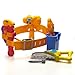 Prextex Dinosaur Themed Kids Tool Belt with Adjustable Children's Carpentry Construction Yellow Hard Hat Dinosaur Toys