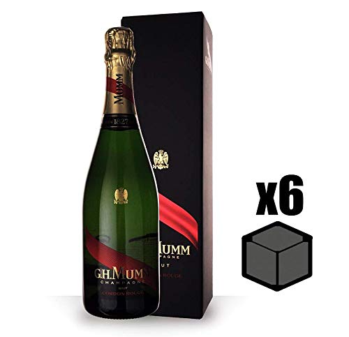 Lot de 6 Champagne Mumm Cordon rouge avec coffret