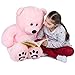 WOWMAX 4 Foot Pink Giant Huge Teddy Bear Cuddly Stuffed Plush Animals Teddy Bear Toy Doll 47