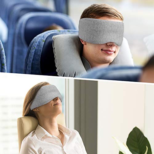 Cotton Sleep Mask, Bosiwee Eye mask for Sleeping Light Blocking, Soft and Comfortable Night Eyeshade for Men Women, Adjustable Breathable Sleeping Mask, Handmade - Thumbnail 6