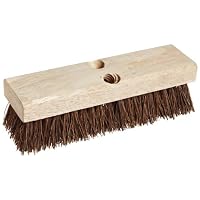 Weiler 44026 Palmyra Fill Deck Scrub Brush with Wood Block, 10" Overall Length
